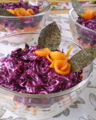 Вегетарианская селедка под шубой с нори