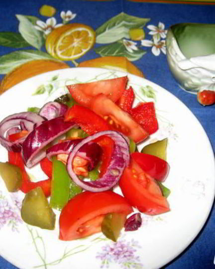 Рецепт салата постного весеннее счастье из овощей