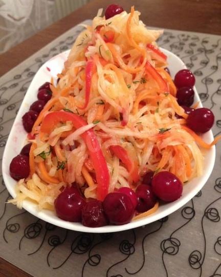 Рецепт салат радужный из свежих овощей для раздельного питания