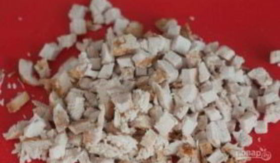 салат с грибами и курицей слоями