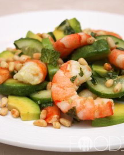 Рецепт салата с креветками и авокадо