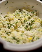 Салат с курицей и рисом