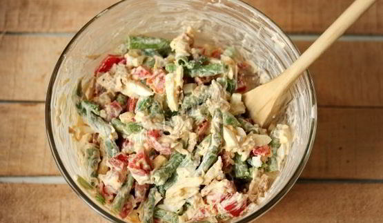 салат шедевр с курицей и сладким перцем