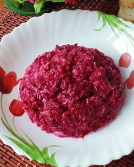 Рецепт салата со свеклой и солеными огурцами