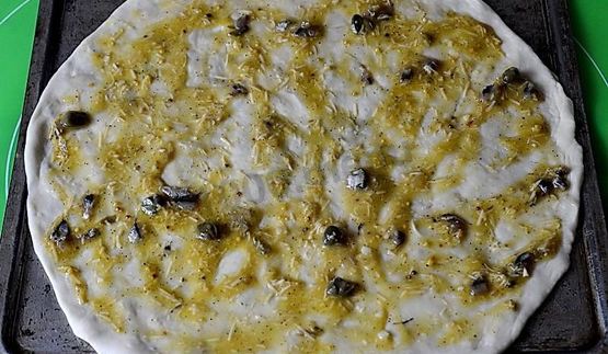 пицца цезарь в духовке на дрожжевом тесте