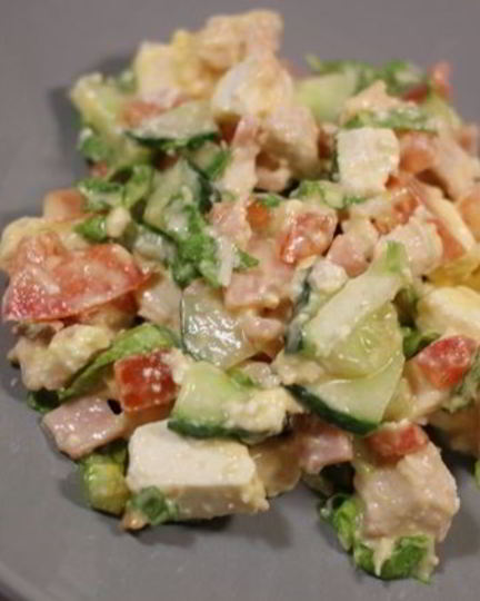 Рецепт цезаря с курицей и сухариками