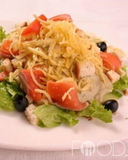 Рецепт цезаря с семгой