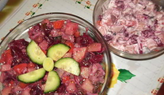 салат с сельдью под соусом винегрет
