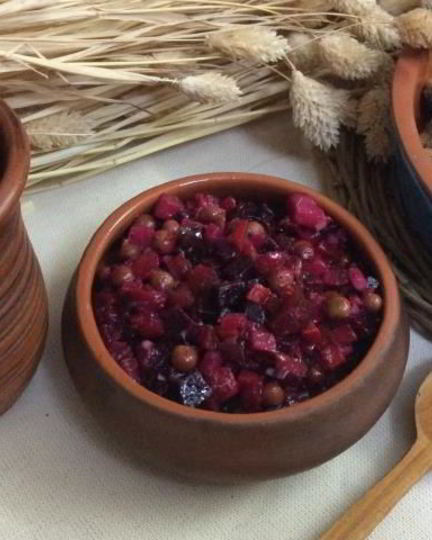 Рецепт винегрета из запеченных овощей