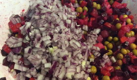 винегрет из запеченных овощей