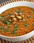 Винегрет-пюре с тыквой и семгой