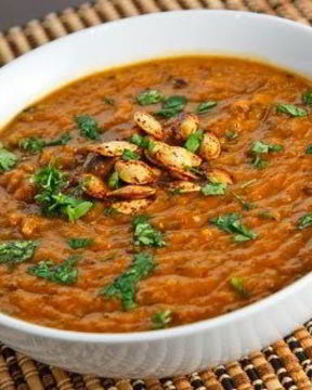 Винегрет-пюре с тыквой и семгой