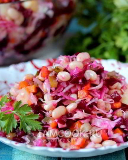 Рецепт винегрета с фасолью