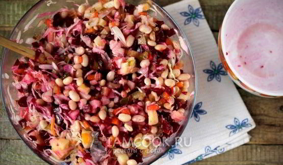 винегрет с фасолью