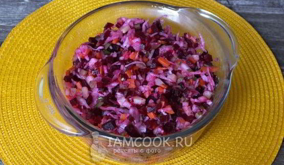 винегрет с горошком и капустой