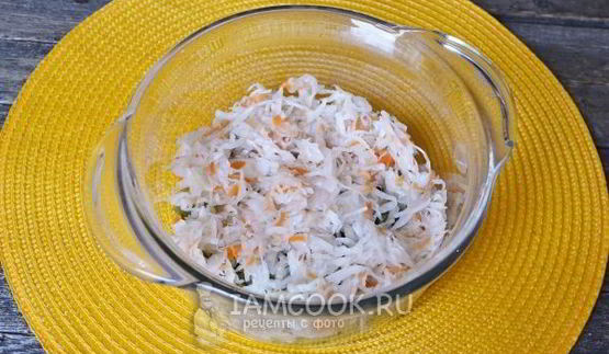 винегрет с горошком и капустой