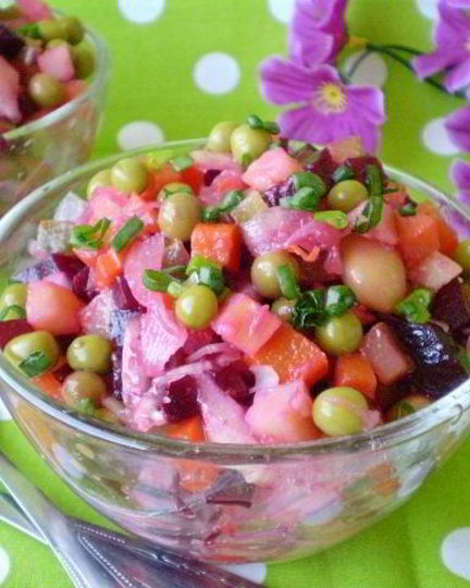 Рецепт винегрета с горошком