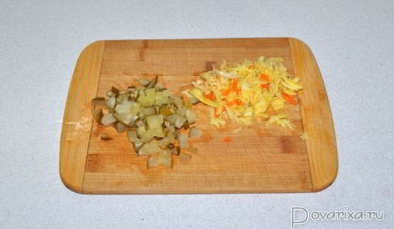 винегрет с грибами