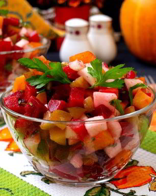 Винегрет с маринованной тыквой