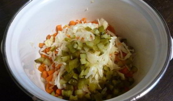 винегрет с соленой сельдью