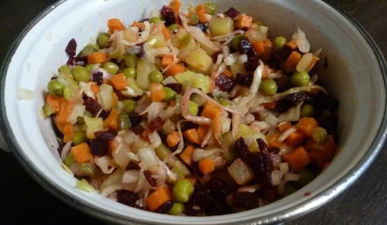 винегрет с соленой сельдью