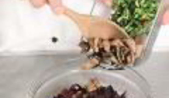 винегрет с солеными грибами