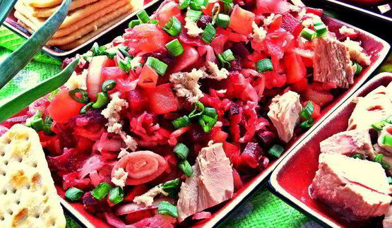 винегрет с тунцом