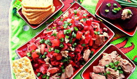 винегрет с тунцом