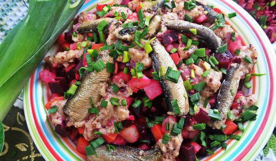 винегрет со шпротами