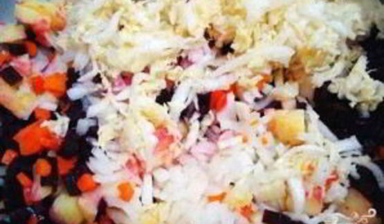 винегрет со свежей капустой