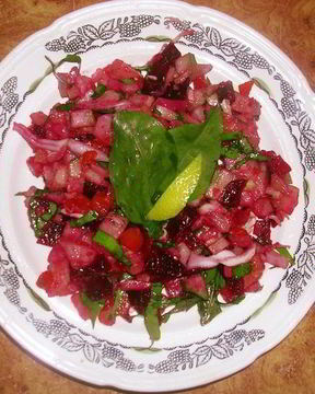 Винегрет со свежим огурцом