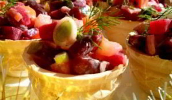 винегрет в тарталетках