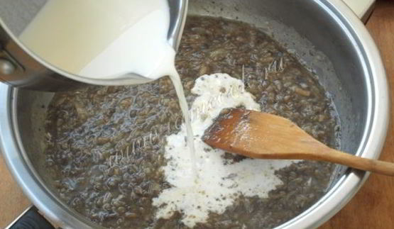 сливочный соус с грибами