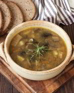 Ароматный суп из белых грибов