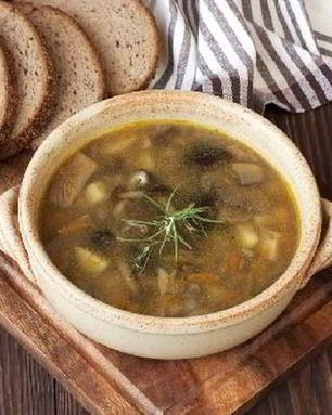 Ароматный суп из белых грибов