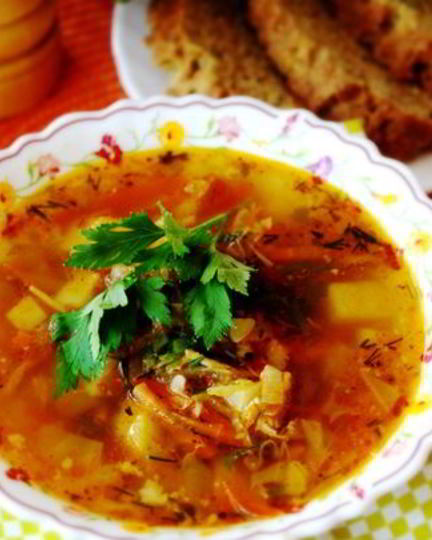 Рецепт борща без свеклы