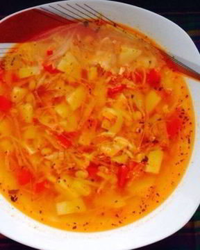 Борщ из куриного филе