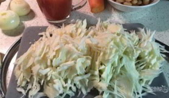 борщ постный с фасолью