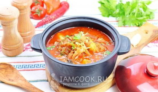 борщ с грибами