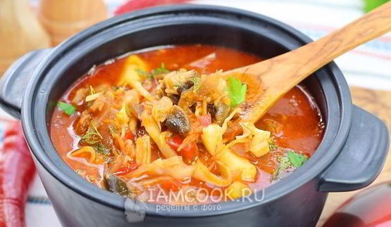 борщ с грибами