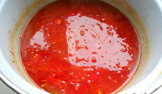 борщ с пельменями