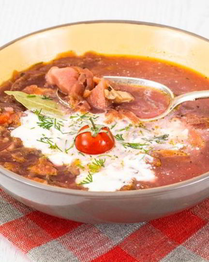 Рецепт чечевичный постный борщ