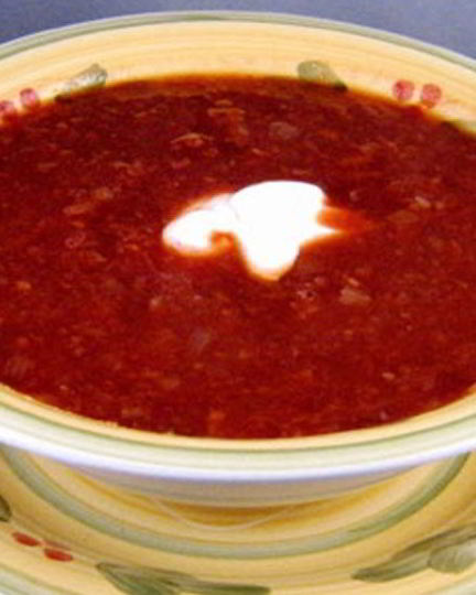 Рецепт красного борща с курицей