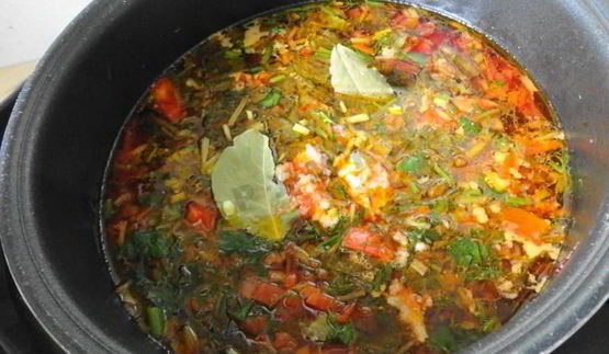 красный борщ со щавелем без капусты в мультиварке