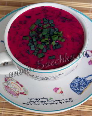 Литовский холодный борщ