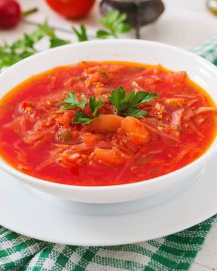 Рецепт пикантного постного борща