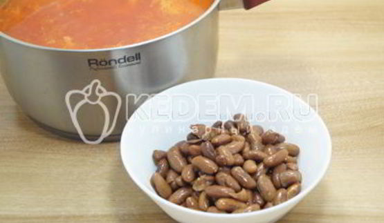 постный борщ с фасолью