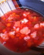 Постный борщ с цветной капустой