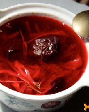 Вегетарианский борщ с черносливом