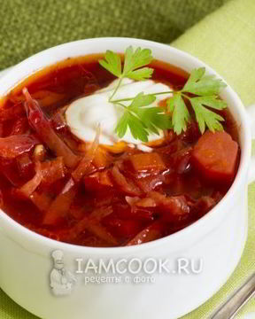 Вегетарианский борщ с семечками